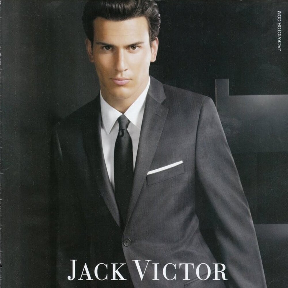 Jack Victor (CANADA) Men's "PEOSSIMO" Elegant Charcoal Luxury 2PC Suit